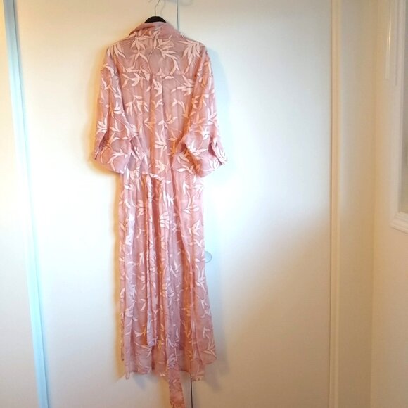 Zara sheer embroidered floral maxi shirtdress - Picture 5 of 12